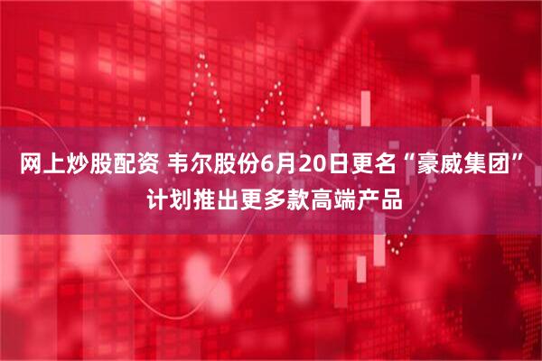 网上炒股配资 韦尔股份6月20日更名“豪威集团” 计划推出更多款高端产品
