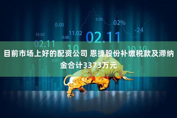 目前市场上好的配资公司 恩捷股份补缴税款及滞纳金合计3373万元